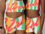 C.M “Tribe Vibe” Yoga Shorts (white)