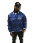 C.M “Retro Satin” Bomber Jacket (Royal)