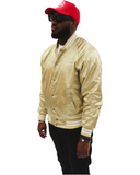 C.M “Retro Satin” Bomber Jacket (Gold)