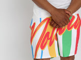 C.M “Tribe Vibe” Athletic Shorts (White)