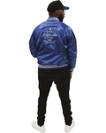 C.M “Retro Satin” Bomber Jacket (Royal)