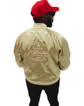 C.M “Retro Satin” Bomber Jacket (Gold)